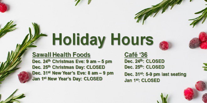 Holiday hours schedule